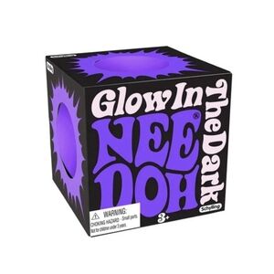 Nee Doh NeeDoh Glow In the Dark Stress Toy by Schylling - neon purple